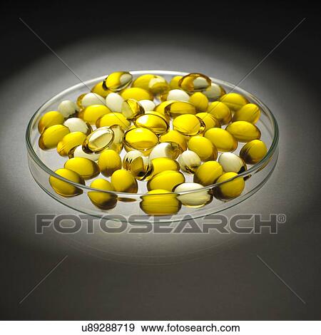 Stock Photo - Cod liver oil pills. Fotosearch
