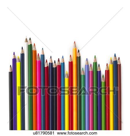 Stock Image - Colouring pencils. Fotosearch