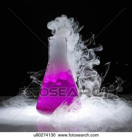 Stock Image - Dry ice vaporising. Fotosearch