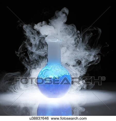 Stock Photograph - Dry ice vaporising. Fotosearch