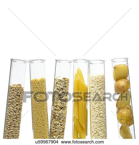 Grains and carbohydrates in test tubes View Large Photo Image Picture - Grains and carbohydrates in test tubes. Fotosearch