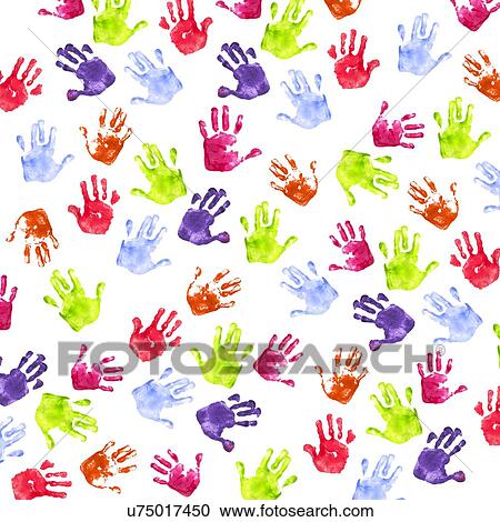 Stock Image - Hand prints. Fotosearch