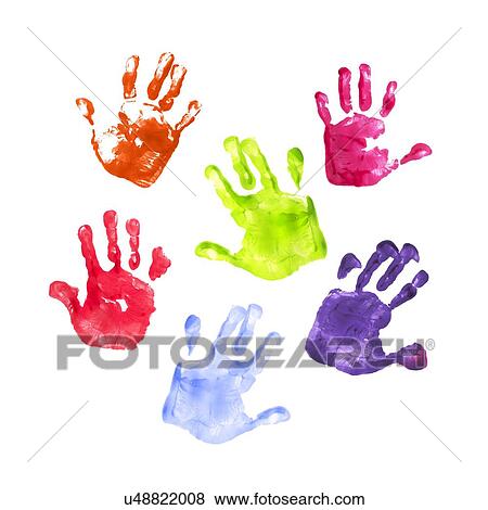 Stock Photo - Hand prints. Fotosearch
