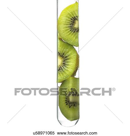 Kiwi slices in a test tube View Large Photo Image Stock Photography - Kiwi slices in a test tube. Fotosearch