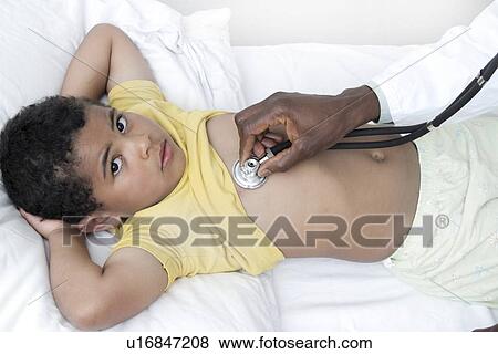 Stock Photo - Paediatric chest examination. Fotosearch