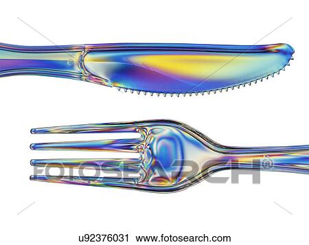 Photoelastic stress of a knife and fork View Large Photo Image Stock Image - Photoelastic stress of a knife and fork. Fotosearch