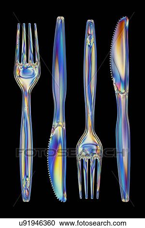 Photoelastic stress of knives and forks View Large Photo Image Stock Image - Photoelastic stress of knives and forks. Fotosearch