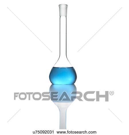 Stock Image - Volumetric flask. Fotosearch