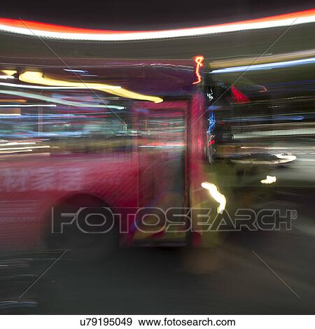 Blurred view of road traffic at night, Xian, China. View Large Photo Image Stock Photo - Blurred view of road traffic at night, Xian, China.. Fotosearch