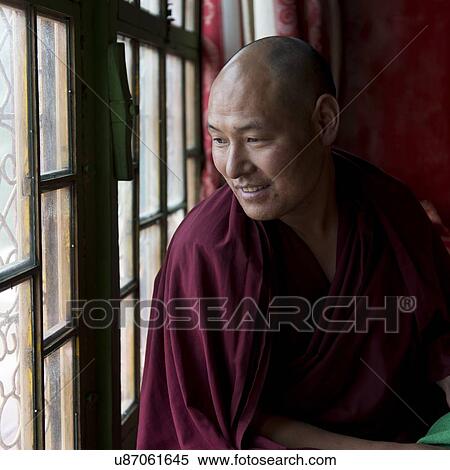 Buddhist monk in Drepung Monastery, Lhasa, Tibet, China View Large Photo Image Stock Photography - Buddhist monk in Drepung Monastery, Lhasa, Tibet, China. Fotosearch