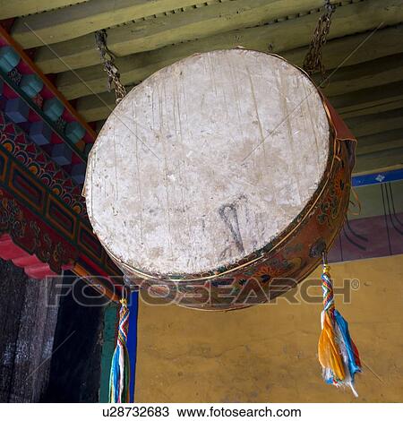 Ceremonial drum in Potala Palace, Lhasa, Tibet, China View Large Photo Image Stock Image - Ceremonial drum in Potala Palace, Lhasa, Tibet, China. Fotosearch