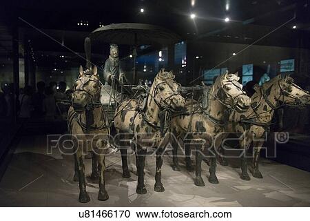 Chariot statue at Terracotta Warriors Army Museum, Xi'an, Shaanxi, China. View Large Photo Image Stock Image - Chariot statue at Terracotta Warriors Army Museum, Xi'an, Shaanxi, China.. Fotosearch