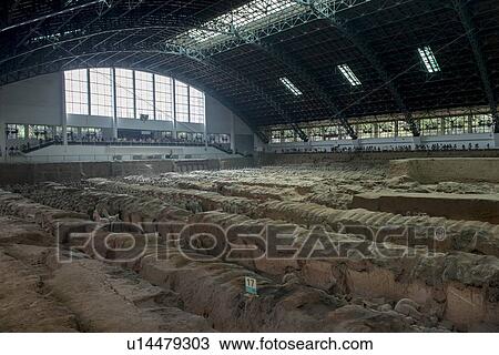 Excavation site at Terracotta Warriors Army Museum, Xi'an, China. View Large Photo Image Stock Image - Excavation site at Terracotta Warriors Army Museum, Xi'an, China.. Fotosearch