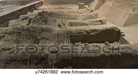 Excavation site at Terracotta Warriors Army Museum, Xi'an, China. View Large Photo Image Stock Image - Excavation site at Terracotta Warriors Army Museum, Xi'an, China.. Fotosearch