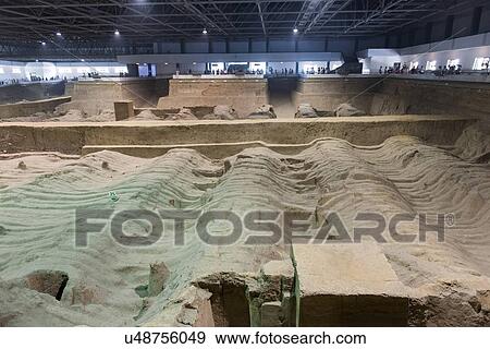 Excavation site at Terracotta Warriors Army Museum, Xi'an, Shaanxi, China. View Large Photo Image Stock Photo - Excavation site at Terracotta Warriors Army Museum, Xi'an, Shaanxi, China.. Fotosearch