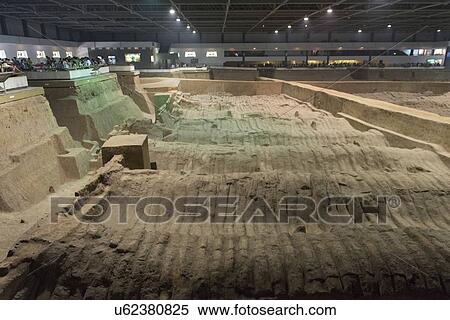 Stock Photography - Excavation site at Terracotta Warriors Army Museum, Xi'an, Shaanxi, China.. Fotosearch