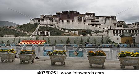 Facade of the Potala Palace, Lhasa, Tibet, China View Large Photo Image Stock Image - Facade of the Potala Palace, Lhasa, Tibet, China. Fotosearch