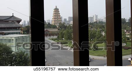 Stock Photo - Giant Wild Goose Pagoda at Xi'an, Shaanxi, China.. Fotosearch