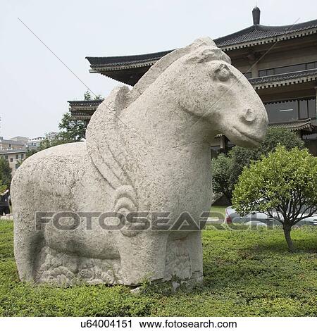 Horse statue at Shaanxi History Museum, Xi'an, Shaanxi, China. View Large Photo Image Stock Image - Horse statue at Shaanxi History Museum, Xi'an, Shaanxi, China.. Fotosearch