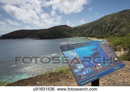 Information sign at Hanauma Bay, Hawaii Kai, Honolulu, Oahu, Hawaii, USA View Large Photo Image Stock Photograph - Information sign at Hanauma Bay, Hawaii Kai, Honolulu, Oahu, Hawaii, USA. Fotosearch