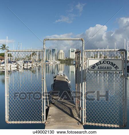Inlet with city in the background, Waikiki, Honolulu, Oahu, Hawaii, USA View Large Photo Image Stock Image - Inlet with city in the background, Waikiki, Honolulu, Oahu, Hawaii, USA. Fotosearch