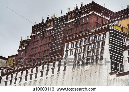 Low angle view of the Potala Palace, Lhasa, Tibet, China View Large Photo Image Stock Image - Low angle view of the Potala Palace, Lhasa, Tibet, China. Fotosearch