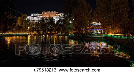 Potala Palace at night, Lhasa, Tibet, China View Large Photo Image Stock Image - Potala Palace at night, Lhasa, Tibet, China. Fotosearch