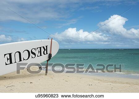 Rescue board on Kailua Beach, Kailua, Oahu, Hawaii, USA View Large Photo Image Stock Image - Rescue board on Kailua Beach, Kailua, Oahu, Hawaii, USA. Fotosearch