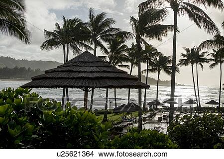 Resort on the beach, North Shore, Oahu, Hawaii, USA View Large Photo Image Picture - Resort on the beach, North Shore, Oahu, Hawaii, USA. Fotosearch