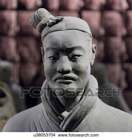 Picture - Terracotta warrior statue at the Shaanxi History Museum, Xi'an, China. Fotosearch