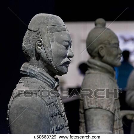 Terracotta warrior statue at the Shaanxi History Museum, Xi'an, China View Large Photo Image Stock Photo - Terracotta warrior statue at the Shaanxi History Museum, Xi'an, China. Fotosearch
