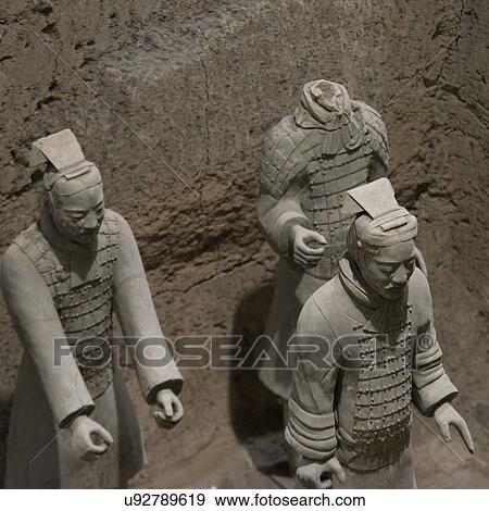 Stock Photo - Terracotta warrior statue at the Terracotta Warriors Army Museum, Xi'an, China.. Fotosearch