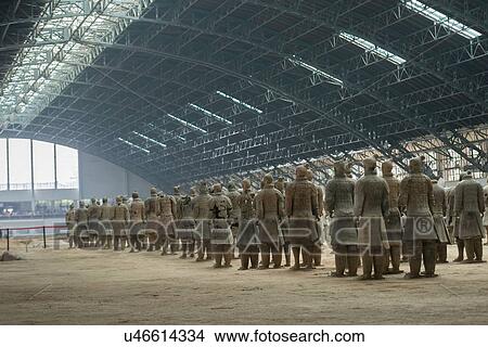 Terracotta warriors statue at the Terracotta Warriors Army Museum, Xi'an, China. View Large Photo Image Picture - Terracotta warriors statue at the Terracotta Warriors Army Museum, Xi'an, China.. Fotosearch
