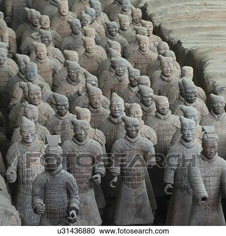 Terracotta warriors statue at the Terracotta Warriors Army Museum, Xi'an, China. View Large Photo Image Stock Image - Terracotta warriors statue at the Terracotta Warriors Army Museum, Xi'an, China.. Fotosearch