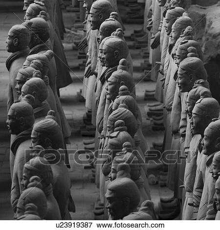 Stock Photo - Terracotta warriors statue at the Terracotta Warriors Army Museum, Xi'an, China.. Fotosearch