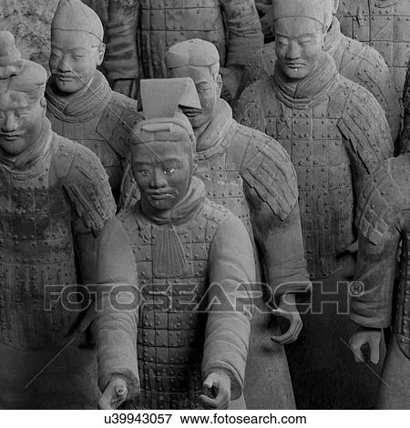 Stock Photo - Terracotta warriors statue at the Terracotta Warriors Army Museum, Xi'an, China.. Fotosearch