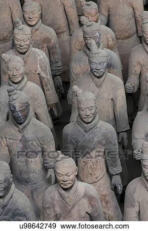 Stock Photo - Terracotta warriors statue at the Terracotta Warriors Army Museum, Xi'an, China.. Fotosearch