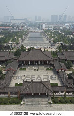 View from Giant Wild Goose Pagoda, Xi'an, Shaanxi, China. View Large Photo Image Stock Photography - View from Giant Wild Goose Pagoda, Xi'an, Shaanxi, China.. Fotosearch