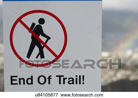 Warning sign for hikers viewed from Diamond Head, Kapahulu, Honolulu, Oahu, Hawaii, USA View Large Photo Image Stock Photo - Warning sign for hikers viewed from Diamond Head, Kapahulu, Honolulu, Oahu, Hawaii, USA. Fotosearch