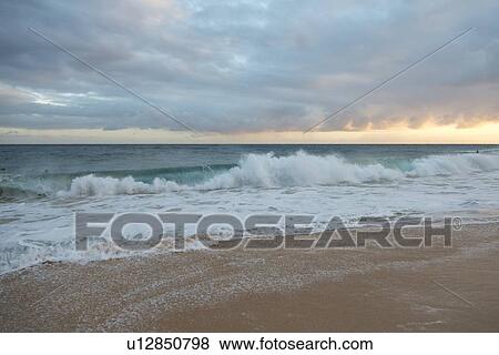 Stock Photo - Wave on the beach, Sandy Beach, Honolulu, Oahu, Hawaii, USA. Fotosearch
