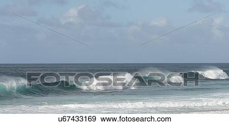 Waves on the beach, Haleiwa, North Shore, Oahu, Hawaii, USA View Large Photo Image Stock Photo - Waves on the beach, Haleiwa, North Shore, Oahu, Hawaii, USA. Fotosearch