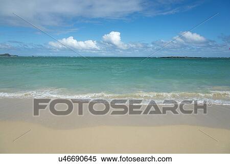 Waves on the beach, Kailua Beach, Kailua, Oahu, Hawaii, USA View Large Photo Image Stock Photography - Waves on the beach, Kailua Beach, Kailua, Oahu, Hawaii, USA. Fotosearch