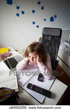 Bored Girl In Bedroom Using Laptop View Large Photo Image Stock Photography - Bored Girl In Bedroom Using Laptop. Fotosearch