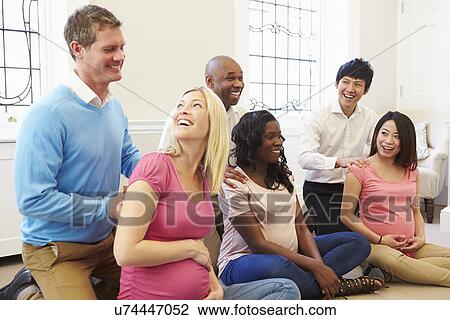 Couples Attending Ante Natal Class Together View Large Photo Image Stock Image - Couples Attending Ante Natal Class Together. Fotosearch