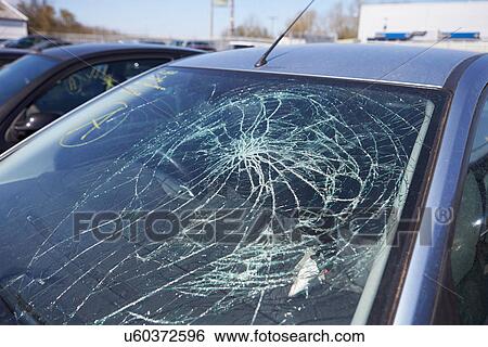 Stock Photograph - Damage To Car Involved In Accident. Fotosearch