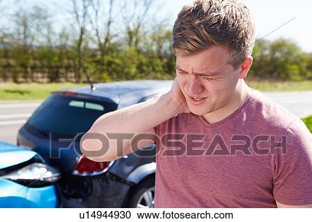 Driver Suffering From Whiplash After Traffic Collision View Large Photo Image Stock Image - Driver Suffering From Whiplash After Traffic Collision. Fotosearch