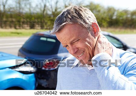 Driver Suffering From Whiplash After Traffic Collision View Large Photo Image Stock Image - Driver Suffering From Whiplash After Traffic Collision. Fotosearch