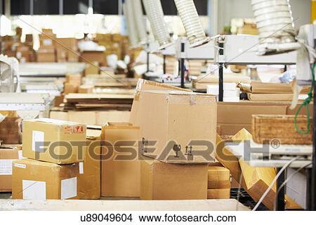 Picture - Empty Interior Of Distribution Warehouse. Fotosearch