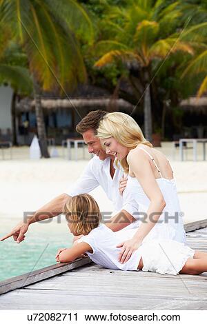 Family Sitting On Wooden Jetty View Large Photo Image Stock Image - Family Sitting On Wooden Jetty. Fotosearch