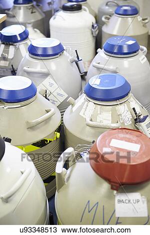 Stock Image - Frozen Storage At Sperm Bank. Fotosearch